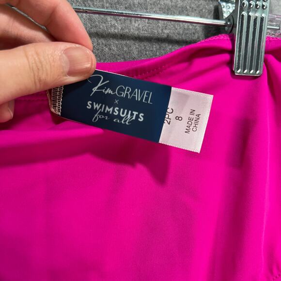 Kim Gravel x Swimsuits Hanky Halter Top & Brief Set Tequila Sunrise Size 8 - Picture 7 of 8